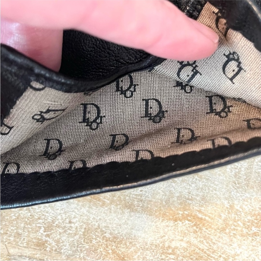 Dior Women's/ Men's Classic Black Leather Gloves with 💯 silk lining and monogram - Picture 4 of 4